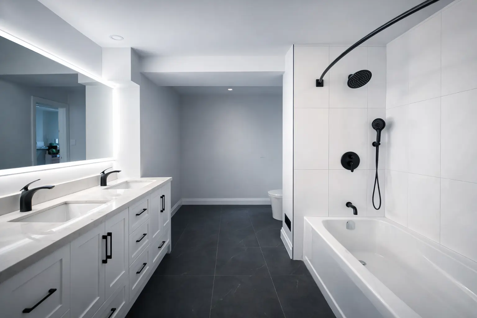 Modern basement bathroom Toronto